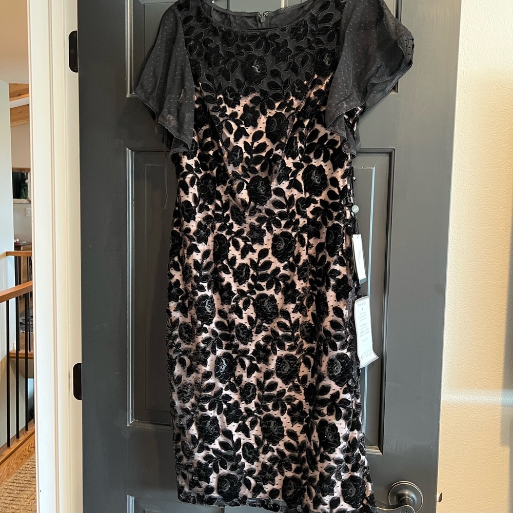 Adriana Papell black cocktail dress